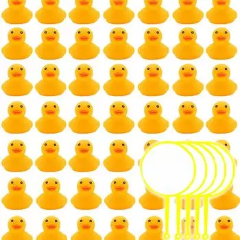 Игрушки для ванной Фестивальные товары Pukapuka Duck Yellow 50 шт. Пробный набор из 5 золотых рыбок Poi Емкость для продажи Фестивальные товары Игрушки Игрушки Куклы Фигурки