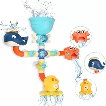 Игрушки для ванны для малышей, игрушка для ванны для детей от 2 до 5 лет, самодельные игрушки для купания в воде с цветной коробкой, подарок на день рождения