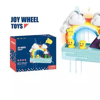 Игрушки для ванны, игрушки для ванны для малышей, утки, фонтан-игрушка для ванны, блестящая радуга для детей