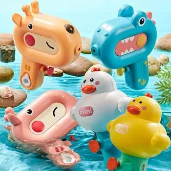 Игрушки для ванны Водяной пистолет Мальчики и девочки На открытом воздухе Дети Пляжные игрушки Мультфильмы Интерактивные игрушки Аксессуары Duckling pink (double nozzle)