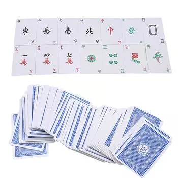 Игрушки для вечеринки 144 карты 136 карт Игры с плитками Настольная игра Маджонг Игровой набор Карточные игры Бумажный Маджонг B