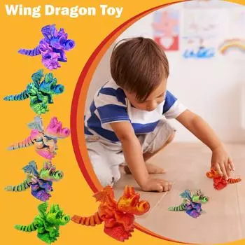 Игрушки для взрослых Шарнирный дракон Украшение для дома Игрушка для стола руководителя Подвижная гибкая игрушка-кристалл Дракон Милый скелет дракона Скелет дракона One Size