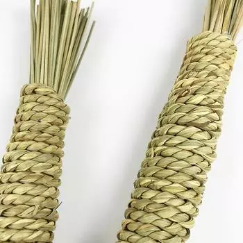 Игрушки для жевания кроликов, плетеные из натуральной травы, жевательные палочки для кроликов из моркови