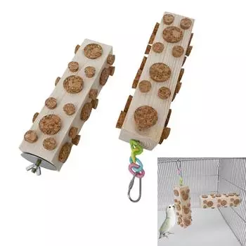 Игрушки для жевания птиц Игрушка-пробка Деревянные игрушки для добычи пищи Развлечения для попугаев Ара Маленькие попугаи Конуры Волнистые попугайчики Корелла 2