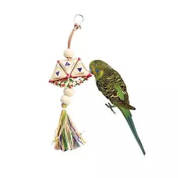 Игрушки для жевания птиц ручной работы, интерактивная игрушка из натуральных птиц, попугайчик ара, вьюрок B