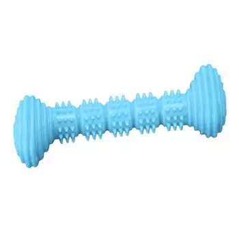 Игрушки для жевания резиновые для собак, милые, в форме косточки, для чистки и шлифовки зубов, мягкие, для щенков, прорезывающихся зубов синий