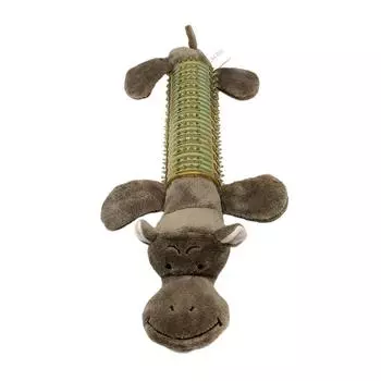 Игрушки для жевания собак для агрессивных любителей жевать, жесткие интерактивные плюшевые игрушки для собак с пищащими игрушками из термопластичной резины, игрушки для собак коричневый