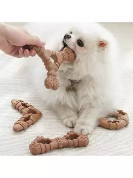 Игрушки для жевания собак для чистки зубов, зубной щетки и скрежетания зубами, игрушки-кости для маленьких, средних и больших собак v-shaped A