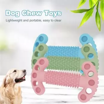 Игрушки для жевания собак, головоломки для чистки зубов, прочные игрушки для собак, кости для прорезывания зубов зелёный