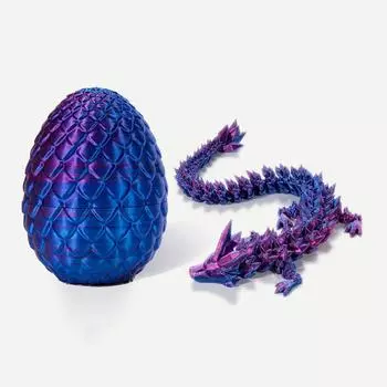 Игрушки Драконы с 3D-печатью, подвижные драконы, для аксессуаров для дома и офиса(фиолетовый)