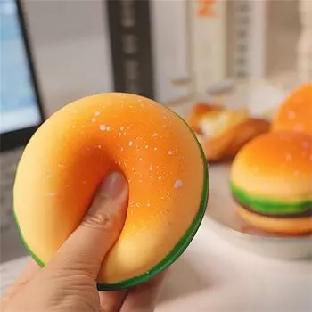 Игрушки-гамбургеры для снятия стресса - Игрушки-гамбургеры, Игрушки-гамбургеры для снятия стресса, Забавная новинка для снятия стресса, Игрушка-симулятор гамбургера для мальчика, девочки, взрослого One Size