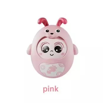 Игрушки Гномы-Кролики с Интерактивным Колокольчиком, Игрушка для Развития Координации Рук и Глаз для Малышей, Подарки на Рождество, День Благодарения, Батарейки не Требуются, розовый