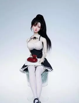 Игрушки Hobby Scale Фигурка совместима с телом TBLeague NCCTOYS CCN6013 Сексуальная красивая женская горничная платье цельная юбка обувь и носки не M чёрный