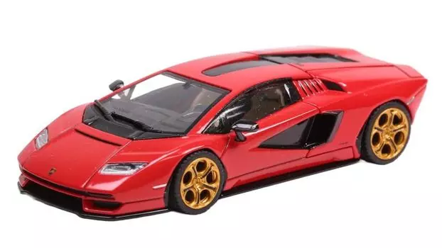 Игрушки Hung Hing Lamborghini Countach LPI Красный руль Готовый продукт 1/64 800-4 (золотые диски)
