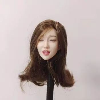 Игрушки и хобби масштабная фигурка Совместима с TBLeague и другими элементарными телами Жемчужно-белая кожа Закрытые глаза Длинные каштановые волосы