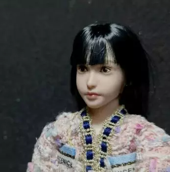 Игрушки и хобби масштабная фигурка Совместимо с TBLeague и другими элементарными телами Лолита красивая девушка Жемчужно-белая кожа Черные волосы Азиатка