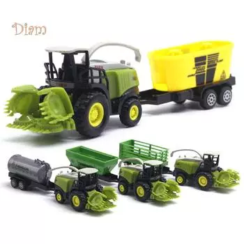 ИГРУШКИ И МАЛЫШИ 1/55, литой под давлением фермерский грузовик, трактор, фрикционная модель автомобиля, развивающие детские игрушки Tank Trucks