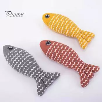 Игрушки из кошачьей мяты, дизайн мультяшной рыбы, прочный, устойчивый к укусам, скрежетание зубами, снимает скуку, интерактивная игрушка из кошачьей мяты для красный