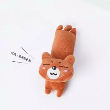 Игрушки из кошачьей мяты для шлифовки зубов, забавные интерактивные плюшевые игрушки для кошек, котенок, жевательная вокальная игрушка, когти, укус большого пальца, кошка, мята для кошек коричневый