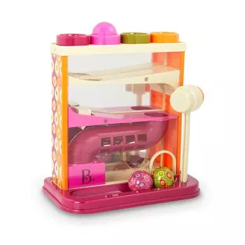 игрушки Катящийся молоток Мяч Склон Игрушка Игра Сопоставление Цветов От 1 года и старше Оригинальный Продукт B. (розовый) розовый