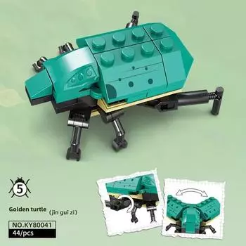 Игрушки-конструкторы насекомых и жуков, жук, богомол, пчела, улитка, набор насекомых для детской развивающей игры, головоломки, игрушки-животные в подарок