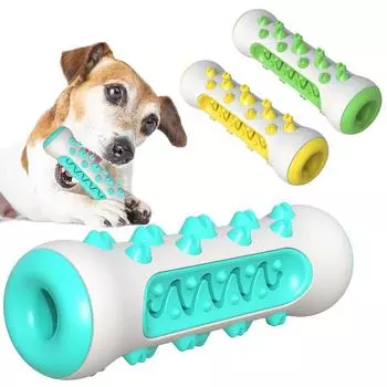 Игрушки-кости для собак средних и больших пород, для чистки зубов, жевания, интерактивного обучения, IQ TPR, игрушки для французского бульдога, мопса, бигля, товары для животных зелёный