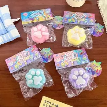 Игрушки-лапы для тостов Игрушка-пончик Щипок Игрушка-непоседа Игрушка для разминания Кошачья лапка Медленно отскакивающая игрушка Сувениры для вечеринок no.1 random 1pc