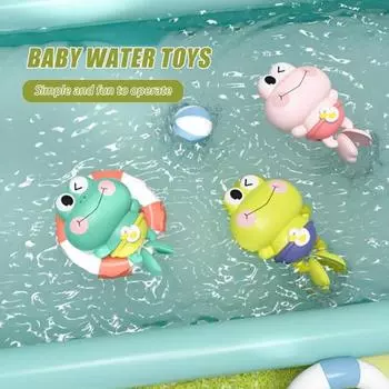 Игрушки-лягушки для ванны для детей, обучающие плаванию, игрушка-лягушка, забавная игрушка разных цветов, ванна, бассейн