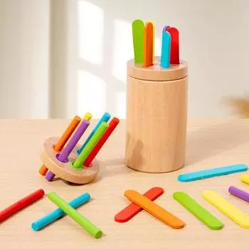 Игрушки Монтессори для малышей, набор деревянных игрушек для сортировки по цвету, двигательные навыки G