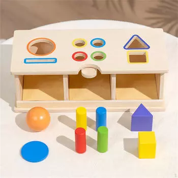 Игрушки Монтессори Коробка для постоянства объектов Развивающая игрушка Обучение сопоставлению цветов и форм