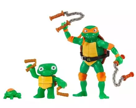 Игрушки Playmates Teenage Mutant Ninja Turtles Mutant Mayhem 4.5 Микеланджело Ниндзя Создание базовой фигурки ниндзя