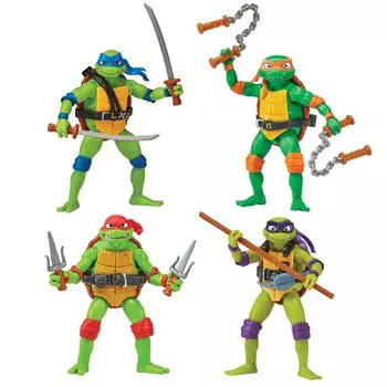Игрушки Playmates Teenage Mutant Ninja Turtles Mutant Mayhem Базовая фигурка Черепашка 4 шт. в упаковке