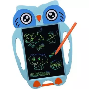 Игрушки Подарки для мальчиков 3, 4, 5 лет, ЖК-планшет для письма, детские подарки на день рождения, форма совы, доска для рисования, HD, цветной экран, развивающая обучающая игрушка для малышей синий