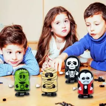 Игрушки-подделки, игрушка-фиджет, экологически чистая миниатюрная фигурка, прыгающий зомби, забавный заводной заводной зелёный