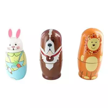 Игрушки, расписанные вручную Деревянная русская матрешка Матрешки Игрушки Русские матрешки Складные куклы B