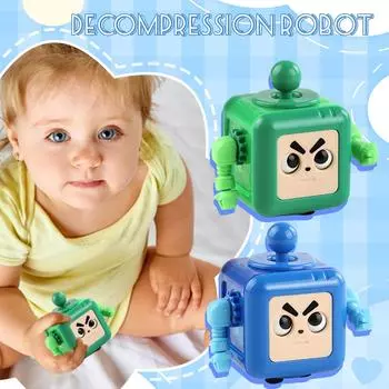 Игрушки-роботы для снятия стресса, расслабляющий ручной робот для взрослых и детей, крутой блок для убийства времени при СДВГ/СДВГ One Size армия зеленый