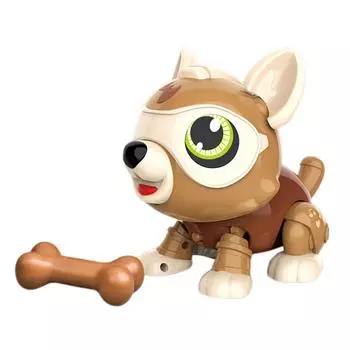 Игрушки-роботы-собаки для детей Интерактивные развивающие игрушки-роботы Проекты для детей 8-12 лет Подарки на день рождения для детей коричневый