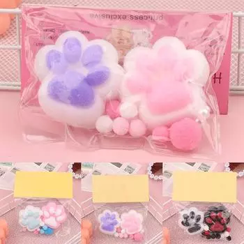 Игрушки ручной работы из флокированной ткани, кошачья лапка, мягкая, липкая, для снятия стресса, щипок, декомпрессии, расслабления, рождественские подарки 03