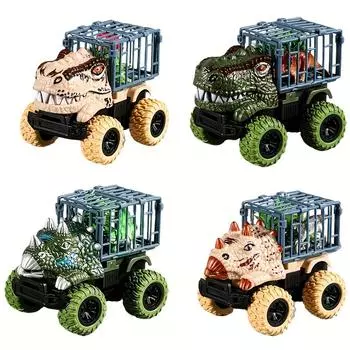 Игрушки с откидным динозавром, игрушечные машинки для перевозки машин, игрушечные грузовики с фигурками динозавров для мальчиков, малышей, игры с динозаврами T-Rex, монстр-трак