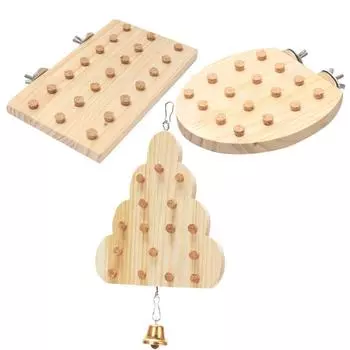 Игрушки с пробковой пробкой для птиц, Учебные пособия, Игрушка для жевания птиц, Полукруглая большая, Прямоугольная большая, [semi-circle large size]