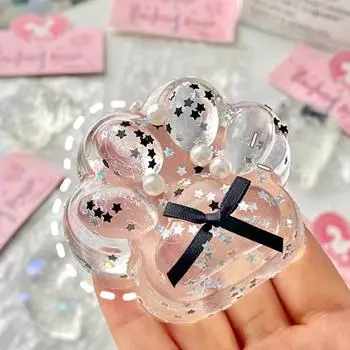 Игрушки-силиконовые мягкие игрушки ручной работы Taba Squishy Big Cat Paw для снятия стресса в упаковке OPP, милые кавайные мягкие игрушки белый