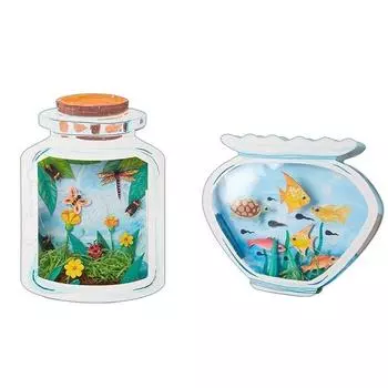 Игрушки своими руками Материалы для рукоделия Мир в бутылке со светодиодной подсветкой Рыбы Насекомые Игрушки для рукоделия A