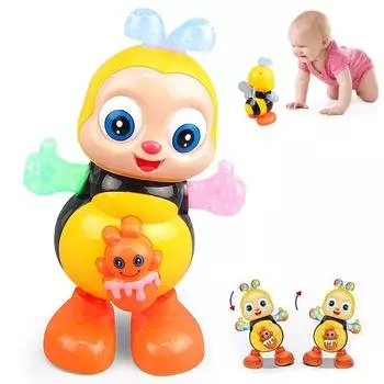 Игрушки «Танцующая пчела» — музыкальные интерактивные пчелы со светом и музыкой, развивающие мультяшные игрушки для взрослых старше 18 лет One Size жёлтый