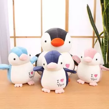 Игрушки Украшение комнаты Успокаивающая игрушка для сна Кукла-животное Пингвин Мягкая игрушка Пингвин Мягкая кукла 25CM светло-синий