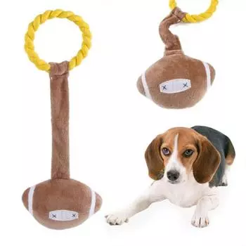 Игрушки Встроенная пищалка, устойчивая к укусам, массаж десен, мягкая игрушка-мяч, игрушка для тренировки жевания собак