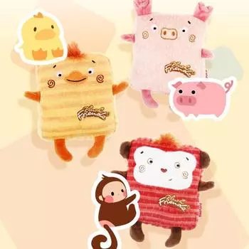 Игрушки в виде свиньи и собаки избавляют от скуки и доставляют удовольствие. Плюшевый питомец, издающий звуки, лает и скрежещет зубами. 15.5*10cm