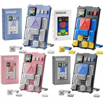 Игры для мозга Super Slide, более 500 сложных головоломок, интерактивные игрушки, портативная игровая консоль, электронное обучение и воспитание One Size чёрный