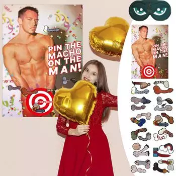 Игры для свадебного душа, большой постер с булавками на штанах, наклейки для 24 игроков, игры для девичника, игры для вечеринок для девочек