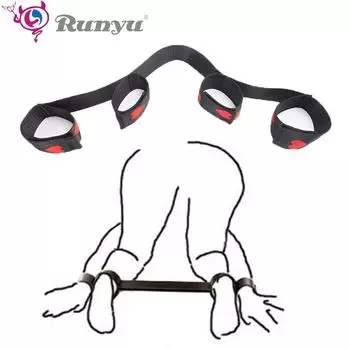 Игры для взрослых, секс-игрушки для женщин, пары, БДСМ, связывание, регулируемые наручники, нейлоновые ремни на щиколотке, товары для секса