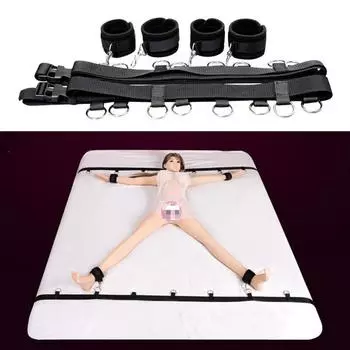 Игры для взрослых, сексуальные игрушки, ограничители кровати, наручники, секс-игрушки для пар, товары для секса, инструмент, веревка для связывания, фиксированная ручная лодыжка, эротическая игрушка